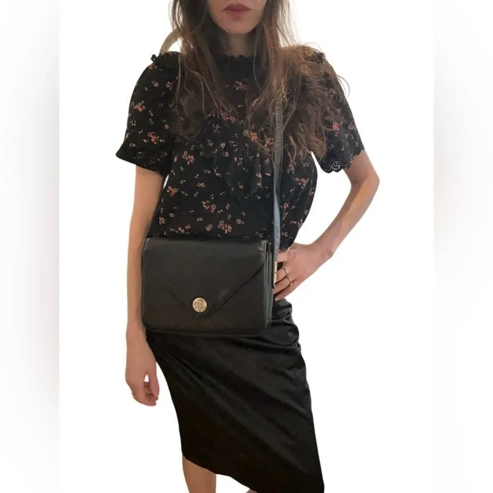Gucci Black Crossbody Bag with Gold Accent